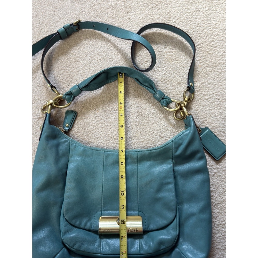 Coach Kristin Crossbody or Shoulder Hobo bag in Aegean teal color Style 16808 - Picture 4 of 14